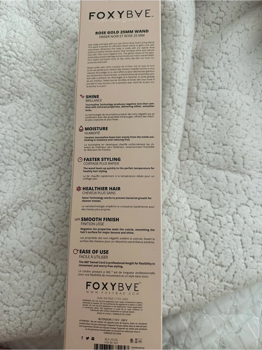 FOXYBae Rose Gold 25mm Curling Wand